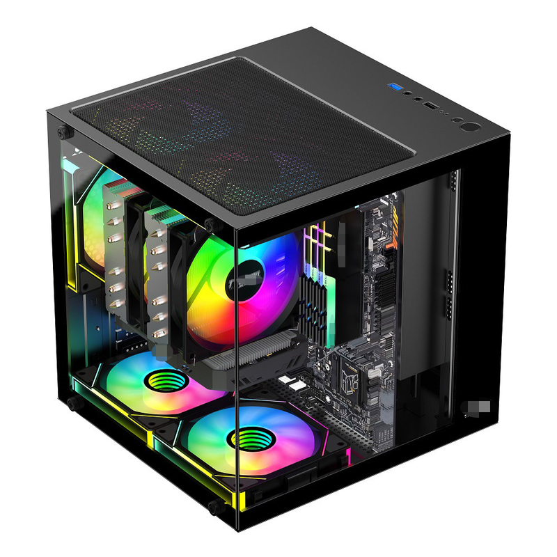MATX/ITX Casse PC Prend en charge les cartes graphiques jusqu'à 320 mm CPU refroidisseurs jusqu'à 165 mm 1 HDD 2 SSDs 3 X 12CM Ventilateurs pour de l'argent