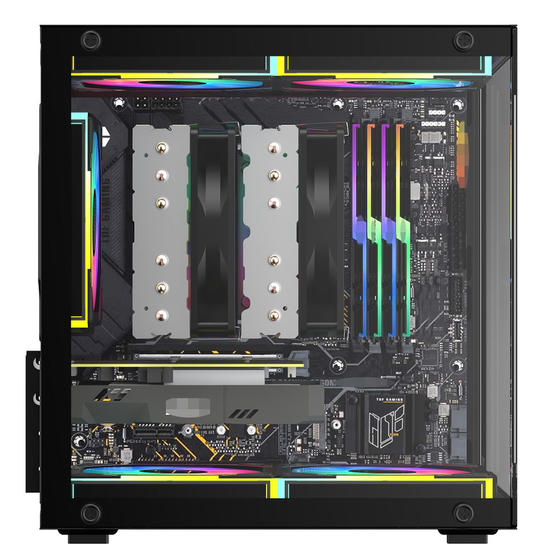 MATX/ITX Casse PC Prend en charge les cartes graphiques jusqu'à 320 mm CPU refroidisseurs jusqu'à 165 mm 1 HDD 2 SSDs 3 X 12CM Ventilateurs pour de l'argent