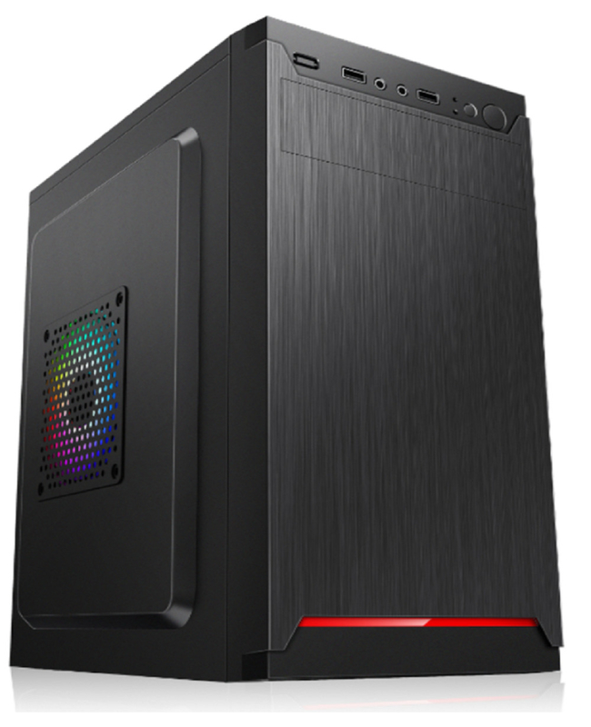 Prend en charge MicroATX MIniATX avec 4 emplacements d'expansion 2HDDs 2 SSDs 12cm et 8cm montures de ventilateur Compact Lightweight Computer Case Pour de l'argent