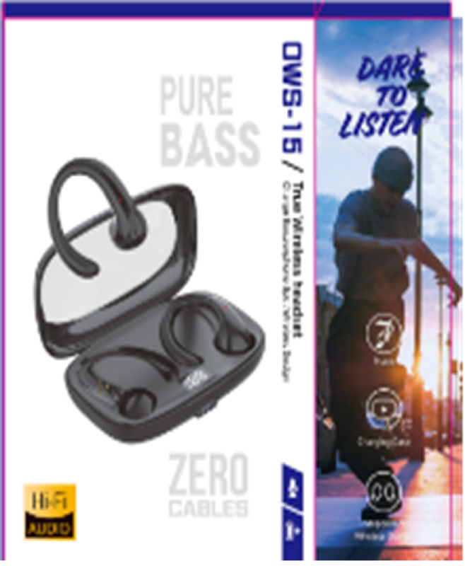 OWS TWS casque compact à faible latence avec antenne Banzai et commandes tactiles pour les joueurs, les amateurs de multimédia et les voyageurs