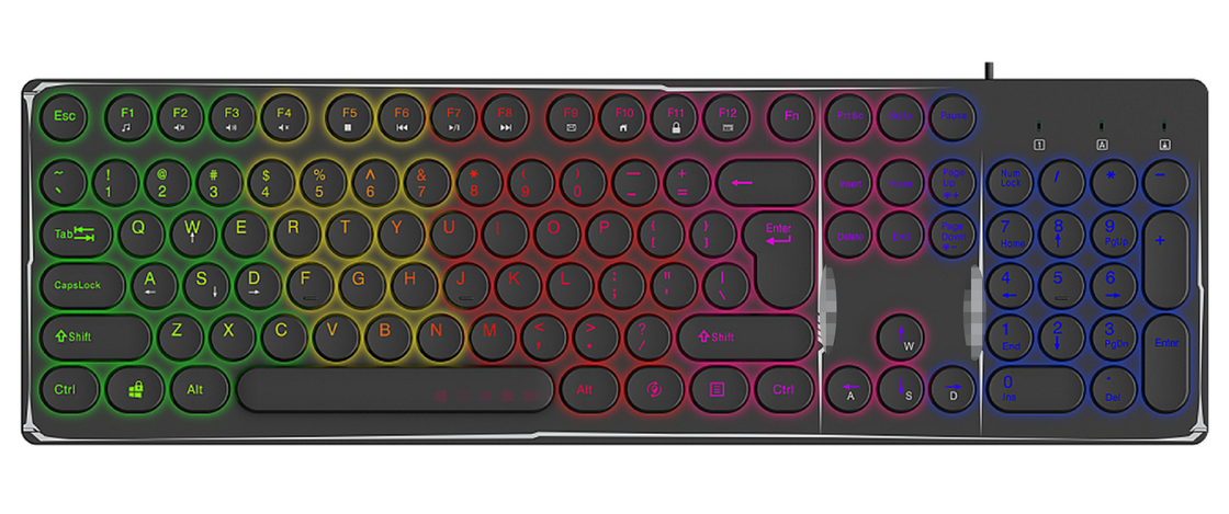 Clavier anti-fantômes à 19 touches avec touches monochromes colorées et remplaçables