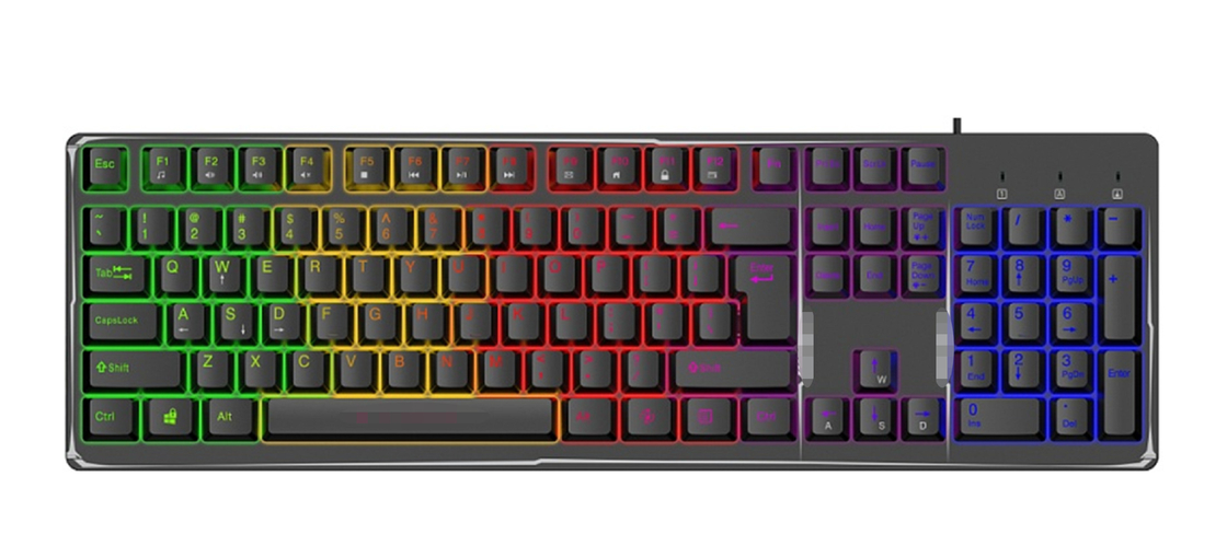 Clavier anti-fantômes à 19 touches avec touches monochromes colorées et remplaçables