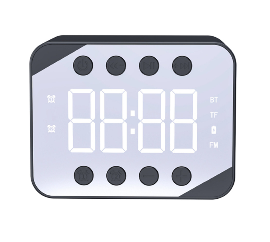 Bluetooth haut-parleurs TF Carte de lecture et fonction d'horloge Batterie de 800 mAh avec 3-4 heures de jeu 3W Conception basse consommation