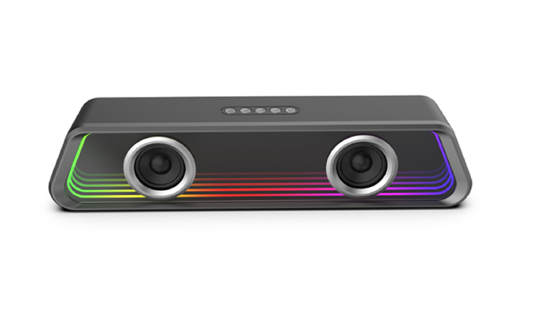 Bluetooth 5.3 Matériau miroir ABS 3000mAh Batterie 8W X 2 Sortie Prend en charge BT / TF / USB / FM / AUX-IN / TWS pour les amateurs de musique