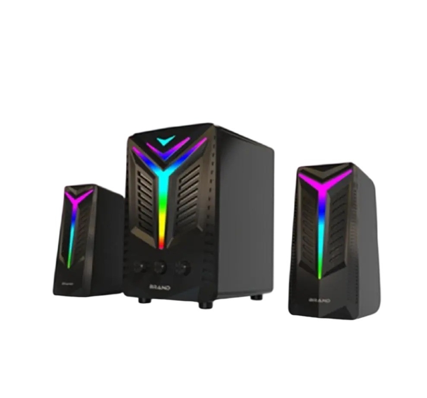 haut-parleurs par satellite 20W Subwoofer haute luminosité Noir Finition RVB Éclairage Portable Remote Bluetooth 5.0 AUX Entrée