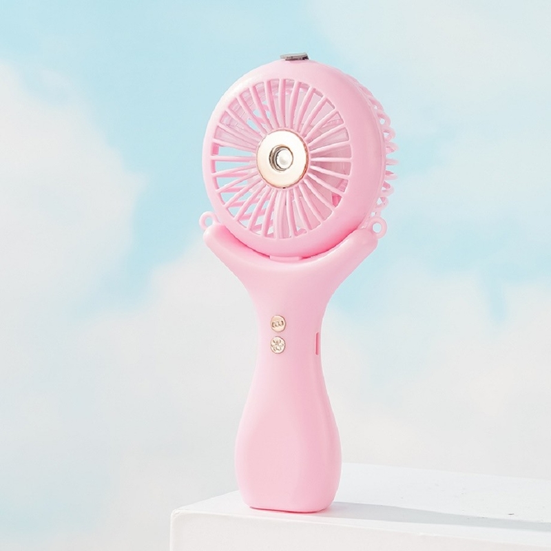 Batterie de 500 mAh 2 heures de charge 3 vitesses de vent 148g Poids léger Halterneck Bureau Portable 3 en 1 Nano Spray Fan