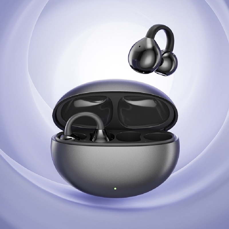 BT 5.4 Conception ergonomique 3D Écouteurs Bluetooth Écouteurs jusqu'à 5 heures par appel Pression uniforme Dans le brouillard Pourpre Lait Thé Peau Obsidienne Noir