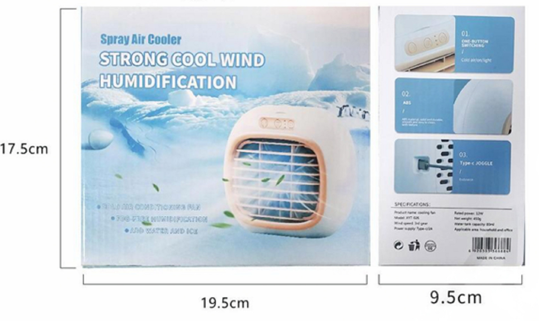 Une batterie de 1500 mAh offre une longue durée de vie Matériau ABS Durable Résistant aux chutes Réservoir d'eau de 80 ml Fournit un refroidissement prolongé
