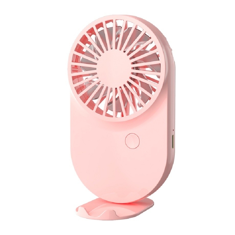 Ventilateurs portables de design rose blanc bleu 115g avec câble et base 3 Vitesse du vent 500mAh Batterie de type C Charge rapide