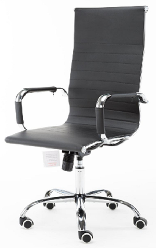 Couches en cuir en PU, rembourrage, accoudoirs, fauteuil ergonomie de bureau de jeu, 350 mm de base en chrome, 100 mm de levage pneumatique, 200 lb/90 kg de capacité, cadre en chrome