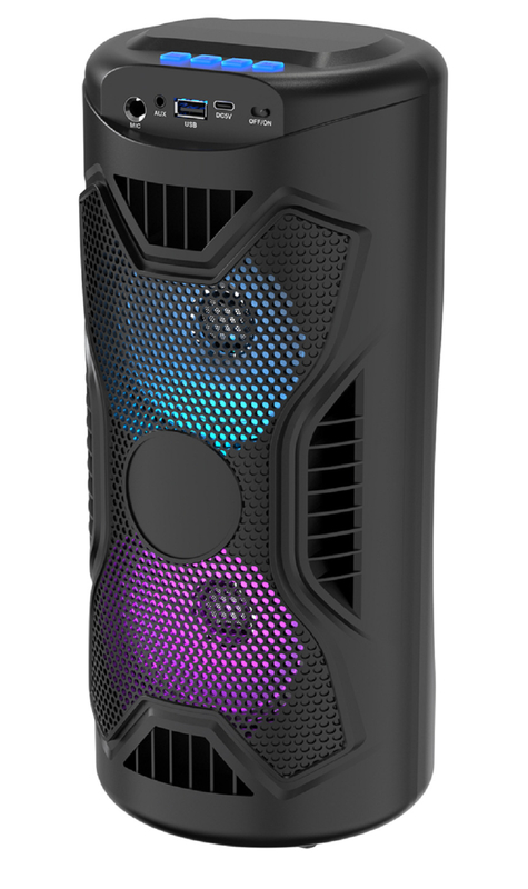 haut-parleur à 45 aimants de 4 pouces 1200mAh batterie TWS sans fil 60Hz-16kHz Réponse Bluetooth / USB / TF / FM / AUX / TWS / Microphone / Support RGB