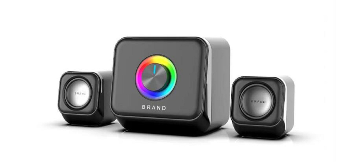 3W × 2 Mid-tweeter + 5W Bass 52mm haut-parleur 4Ω Impédance 65dB SNR Commutation USB / Bluetooth Pour les employés de bureau Étudiants