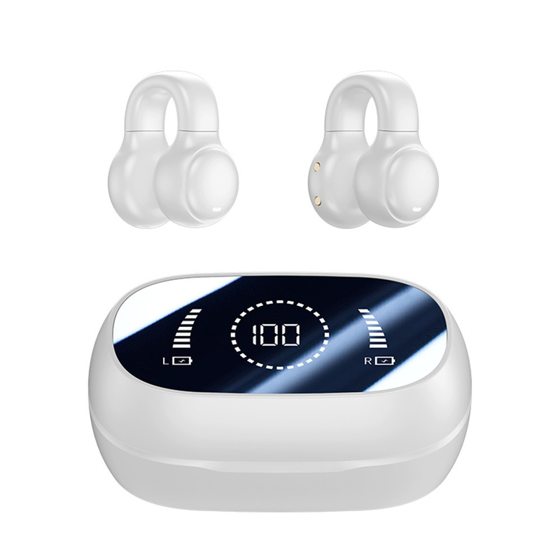 Bluetooth 5.3 écouteur Design de l'oreille entièrement ouverte 9D jeu de son surround Audio-synchronisation affichage numérique HIFI 1,5H Chargement 6H Single Playback
