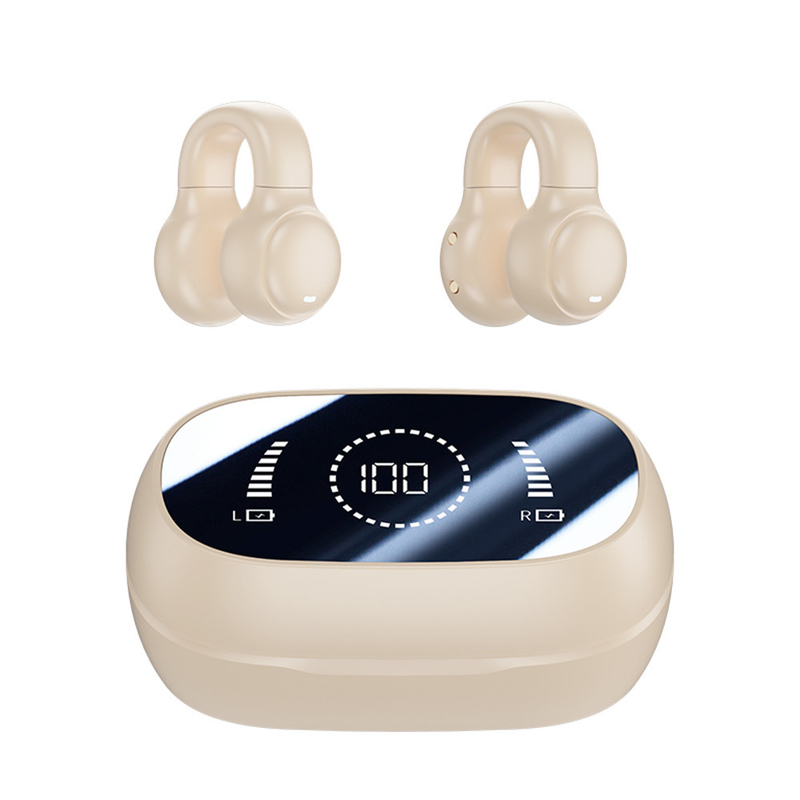 Bluetooth 5.3 écouteur Design de l'oreille entièrement ouverte 9D jeu de son surround Audio-synchronisation affichage numérique HIFI 1,5H Chargement 6H Single Playback