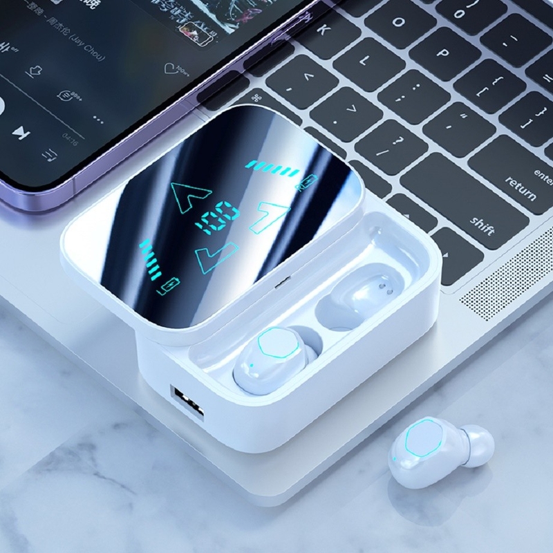 Conception de compartiment coulissant Affichage miroir intelligent Bluetooth haute vitesse 5.3 écouteur Tout temps batterie Durée de vie étanche pour les sports