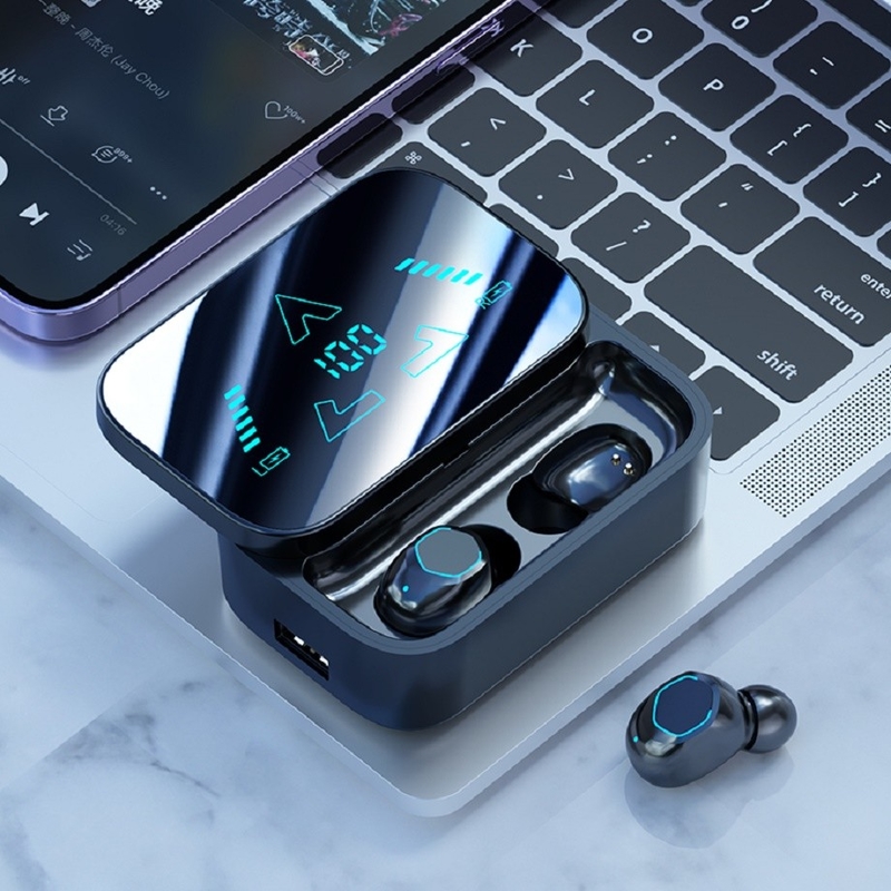 Conception de compartiment coulissant Affichage miroir intelligent Bluetooth haute vitesse 5.3 écouteur Tout temps batterie Durée de vie étanche pour les sports