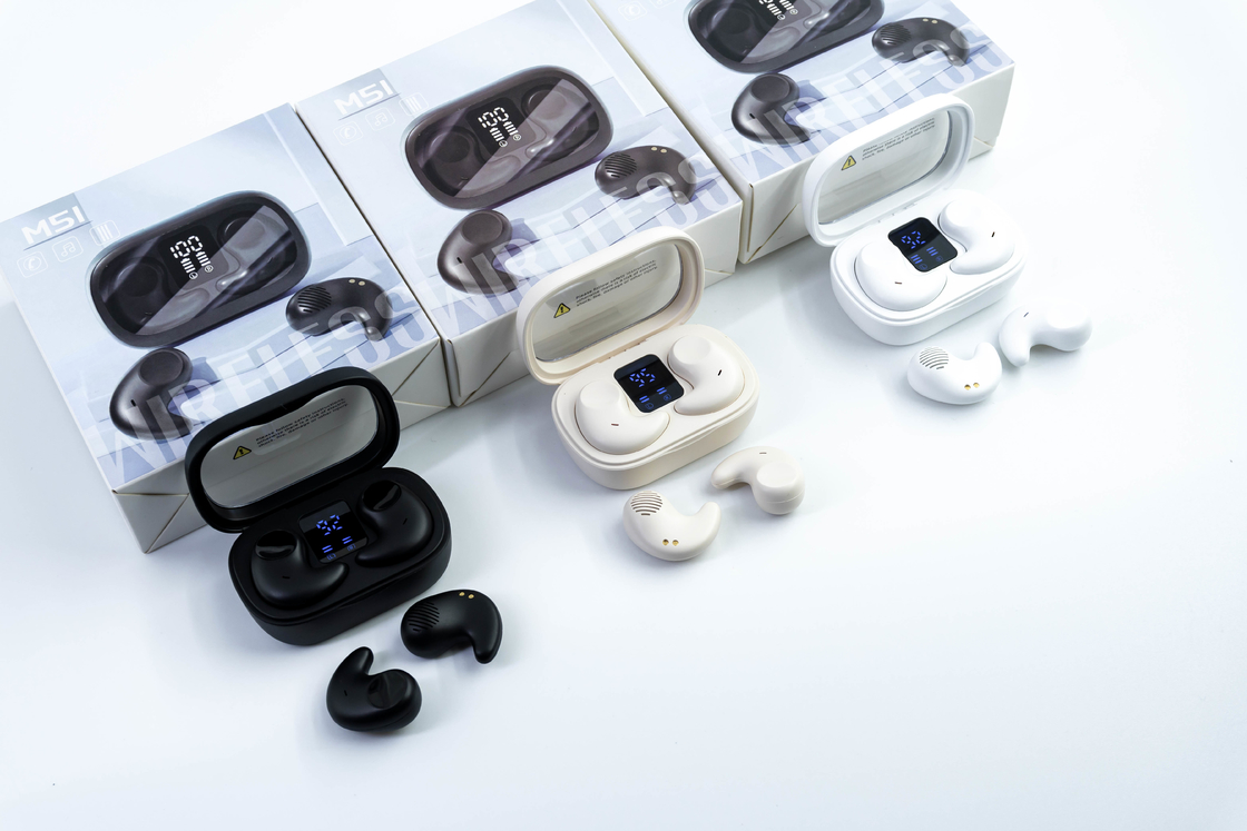 Une seule oreille 5,7 × 3,7 × 2,4 cm, léger et mince Aucune conception d'oreille pour des fonctions de sommeil latérales confortables
