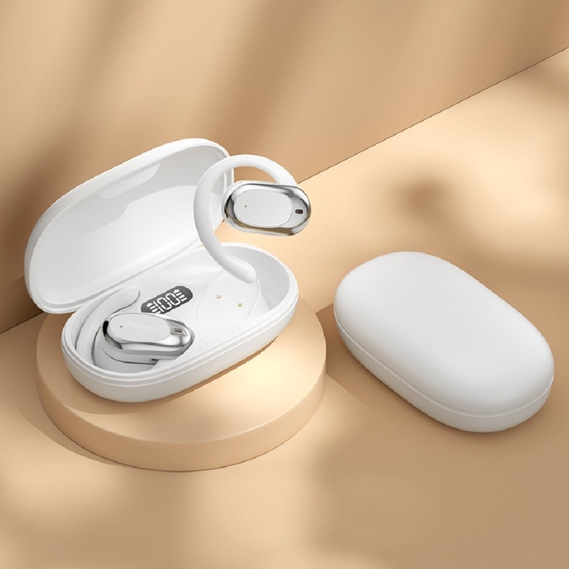 90° Crochets d'oreille réglables Écouteurs Bluetooth Écouteurs F14.2 Diaphragme biologique ultra-mince, Bluetooth 5.4 Avec support AAC / SBC, conception de sensibilité zéro