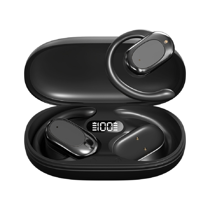 90° Crochets d'oreille réglables Écouteurs Bluetooth Écouteurs F14.2 Diaphragme biologique ultra-mince, Bluetooth 5.4 Avec support AAC / SBC, conception de sensibilité zéro