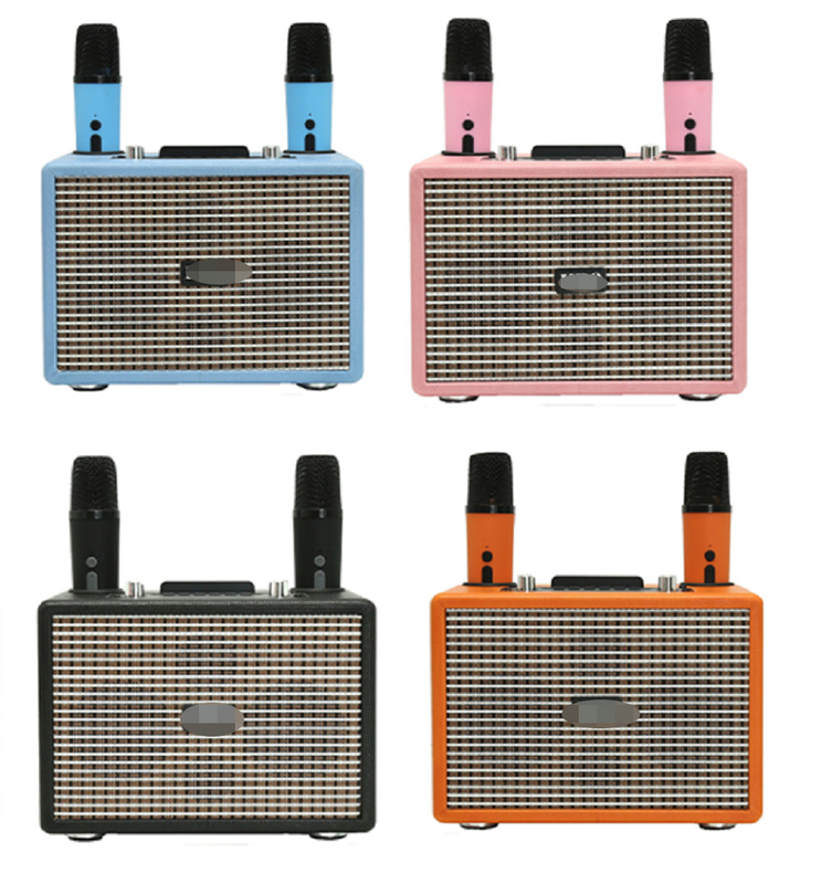 ETEK Dual LTK53101 Amplificateurs avec haut-parleurs à plage complète de 3 pouces 40 mm Tweeter et microphones sans fil doubles Haut-parleur Karaoké à domicile