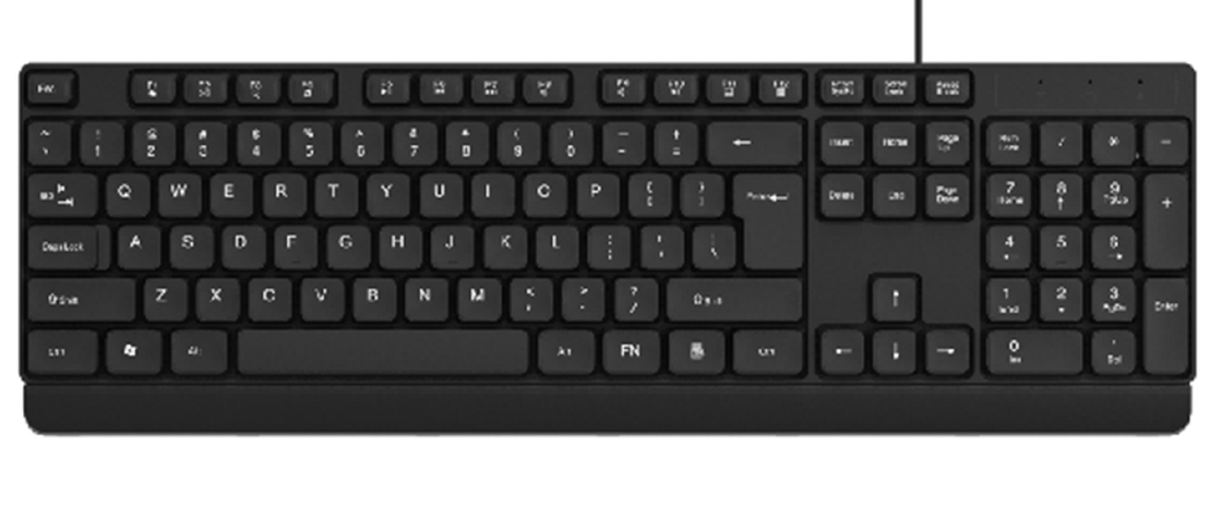 Clavier multimédia filaire à 104 touches noir imperméable à l'eau HIPS plastique USB Plug-and-play Impression de logo personnalisable.