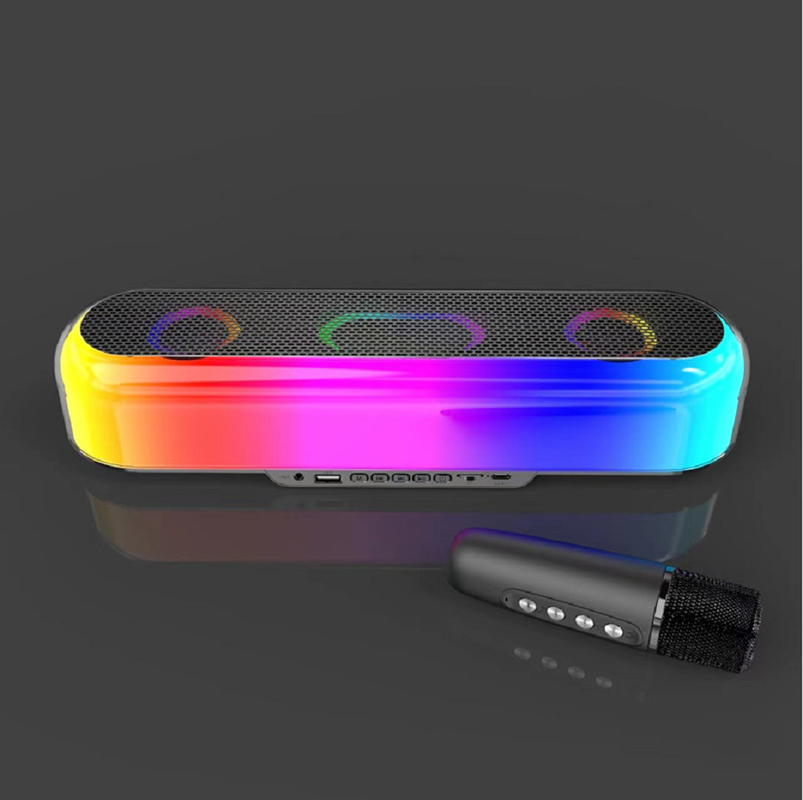 10W RMS Power 52mm haut-parleur 1500mAh batterie Prend en charge la carte TF Bluetooth jusqu'à 32GB Radio FM Des lumières LED colorées