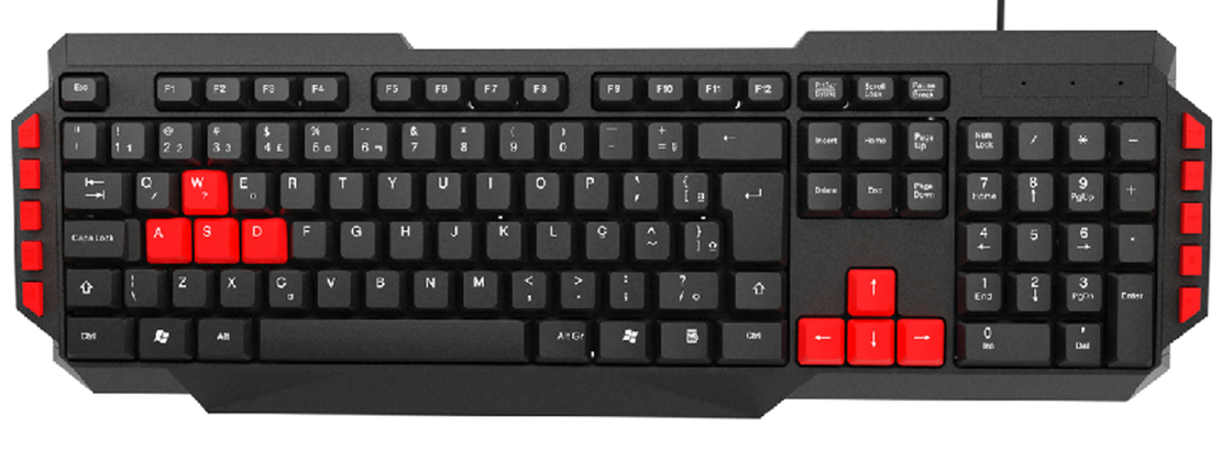 Clavier d'ordinateur imperméable à l'eau 441g 1,2 mètre fil 104 touches + 10 touches instantanées USB Plug-and-play HIPS Design ergonomique Pour les employés de bureau Les utilisateurs à domicile