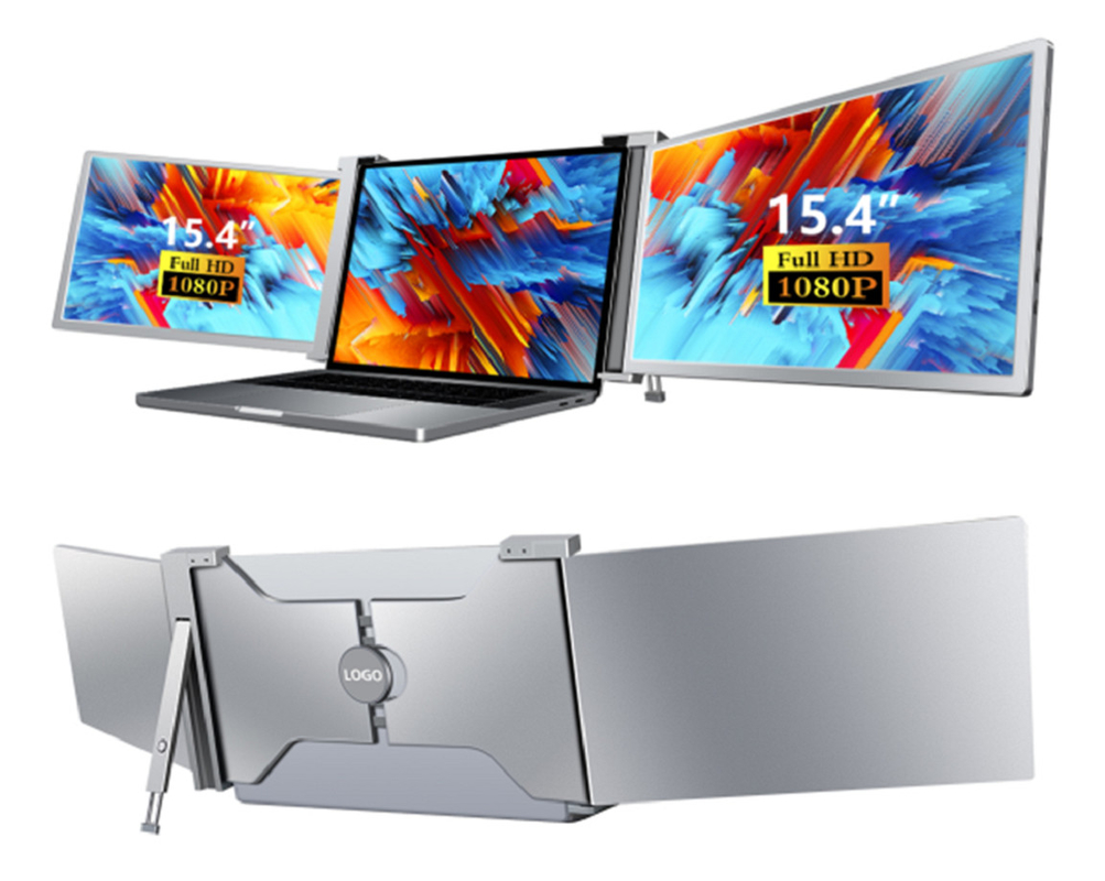 Deux moniteurs FHD de 15,4 pouces, compatibles avec les ordinateurs portables de 15,6-18,5 pouces, avec une interface Type-C avec prise en charge HDR.