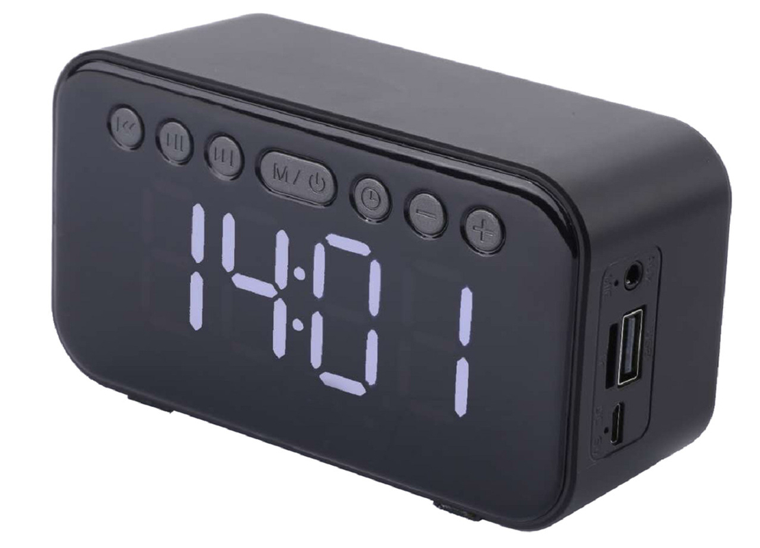 Ce haut-parleur Bluetooth prend en charge Bluetooth, AUX, carte TF, radio USB FM. batterie intégrée de 500 mAh, charge USB. haut-parleur 52 mm, carte TF 32 Go d'expansion.