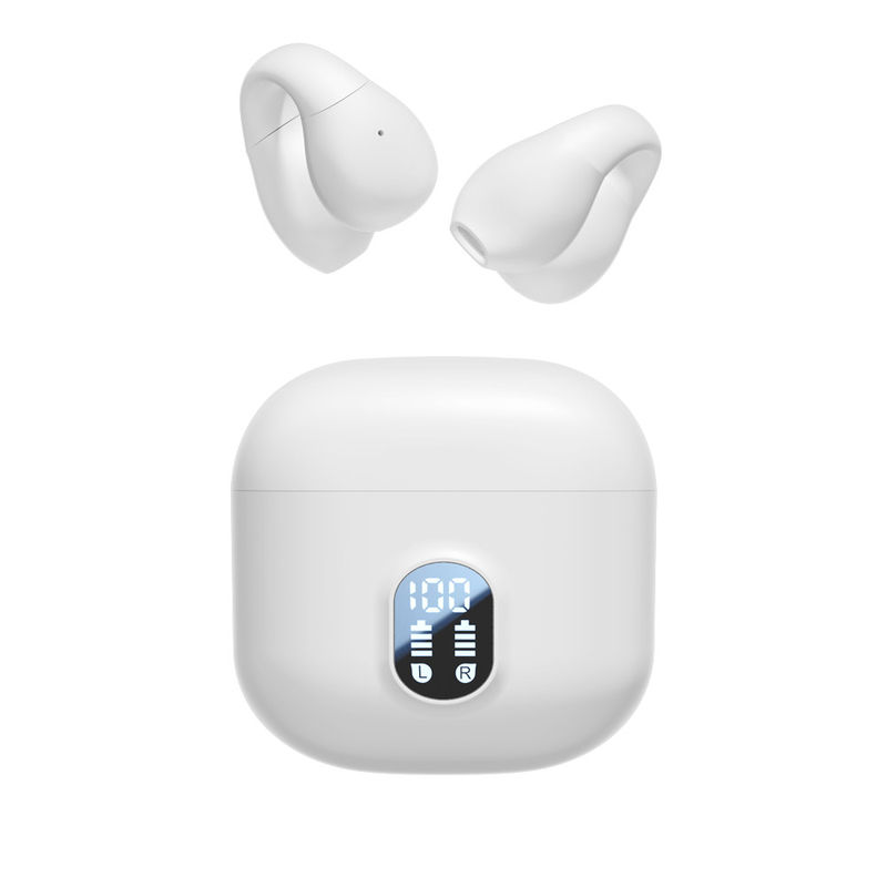 Écouteurs Bluetooth 5.4 TWS avec codec AAC SBC, temps de jeu de 6 heures et boîtier de charge de 200 mAh pour les déplacements, les sports et les affaires