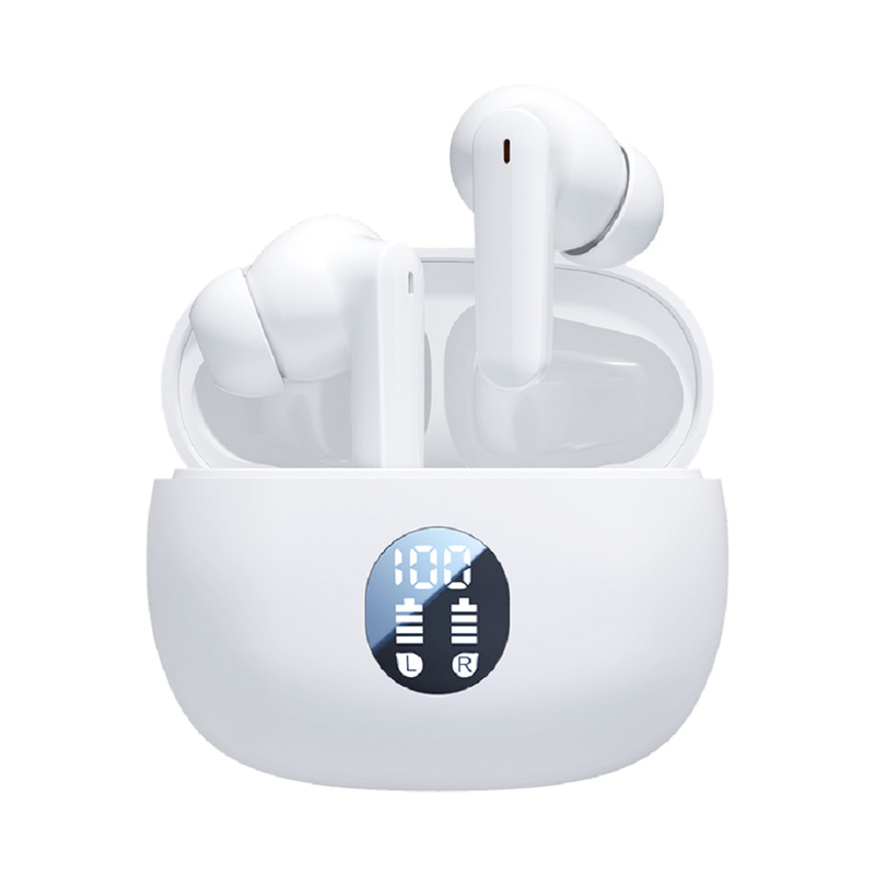 Écouteurs Bluetooth 5.4 TWS, haut-parleur F10, prise en charge AAC/SBC, conception en noir/blanc/couleur peau, adapté aux entreprises, aux sports, au bureau et aux étudiants