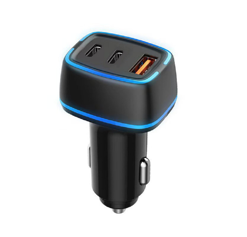 Sortie à trois ports 78W Puissance totale 12-24V DC Entrée prend en charge la recharge rapide PD / QC Fabriqué à partir de matériaux ignifuges ABS + PC