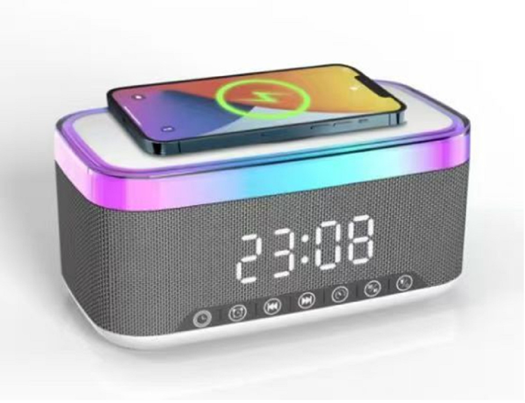 Le haut-parleur Bluetooth prend en charge la recharge rapide de 15 W. Deux haut-parleurs 52 mm avec une sortie de 10 W. Batterie au lithium de 1200 mAh.