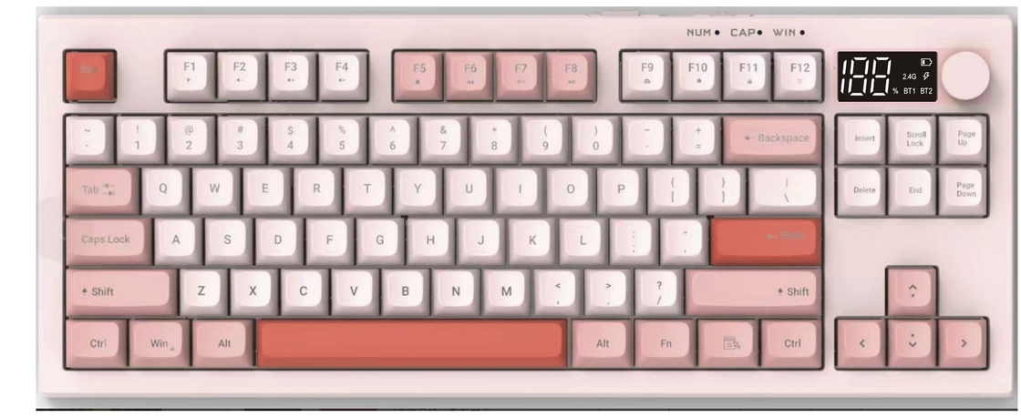 Clavier rétroéclairé bimode en matériau ABS avec plaque de fer renforcée et étanchéité à la pâte d'argent