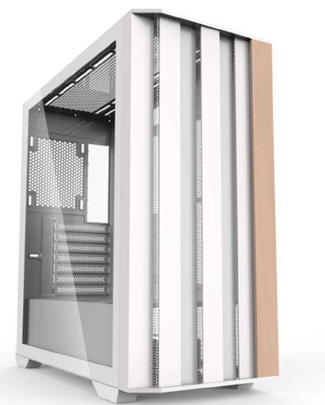 EATX Full-Tower Gaming Case SPCC + ABS + Structure en bois avant double USB 1.0 + USB 3.0 + Type-C Optionnel Triple soutient de refroidissement à l'eau