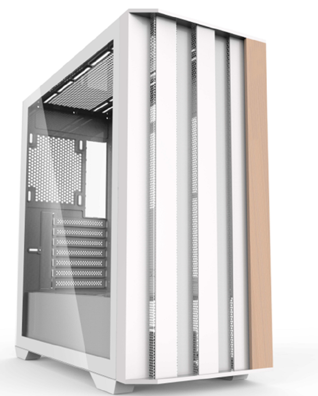 Casse de jeu SPCC + ABS + structure en bois avant double USB 1.0 + USB 3.0 + type-C triple refroidissement à l'eau