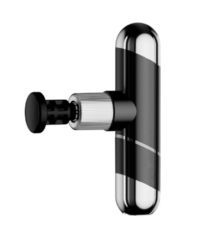 Masseur musculaire à écran tactile et double batterie, 4 têtes, 6 modes, 18W, Noir, Gris, Bleu