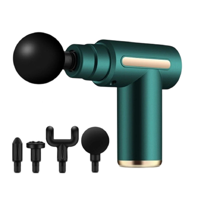 Massageur musculaire portatif à 6 modes avec 800 mAh 30 W de soulagement profond 4 têtes de massage pour le dos / les jambes rouge vert noir gris