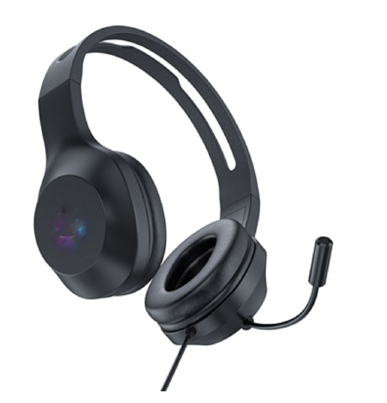 ETEK Jeux casque filaire 50mm pilote 20Hz-20kHz réponse microphone omnidirectionnel 2.0M câble