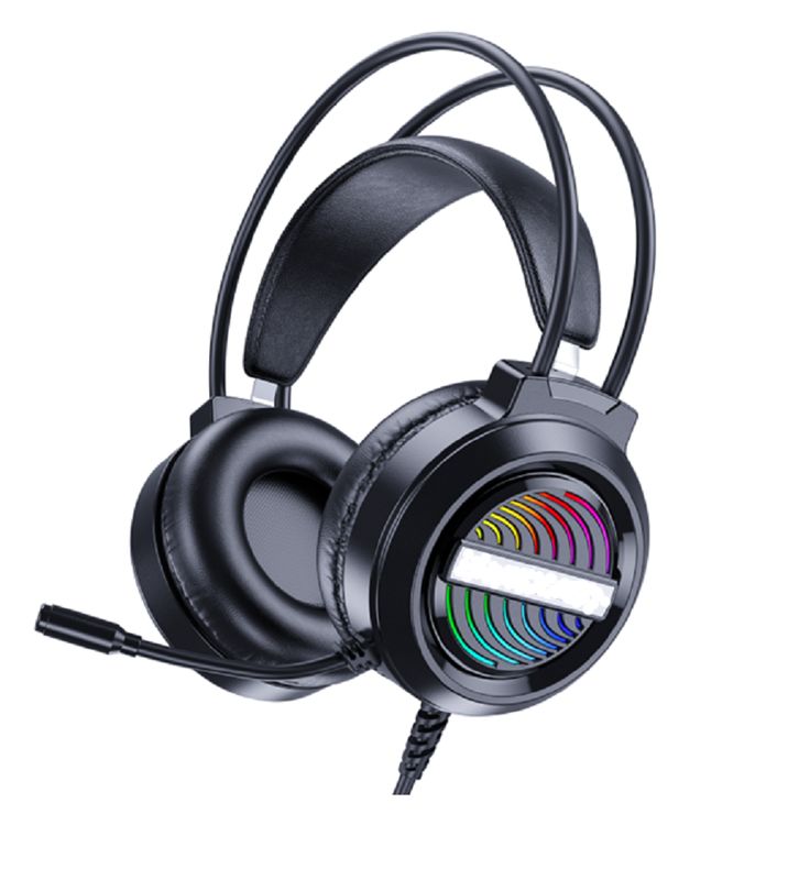ETEK Jeux casque filaire 50mm pilote 20Hz-20kHz réponse microphone omnidirectionnel 2.0M câble