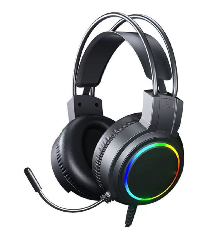 ETEK Jeux casque filaire 50mm pilote 20Hz-20kHz réponse microphone omnidirectionnel 2.0M câble