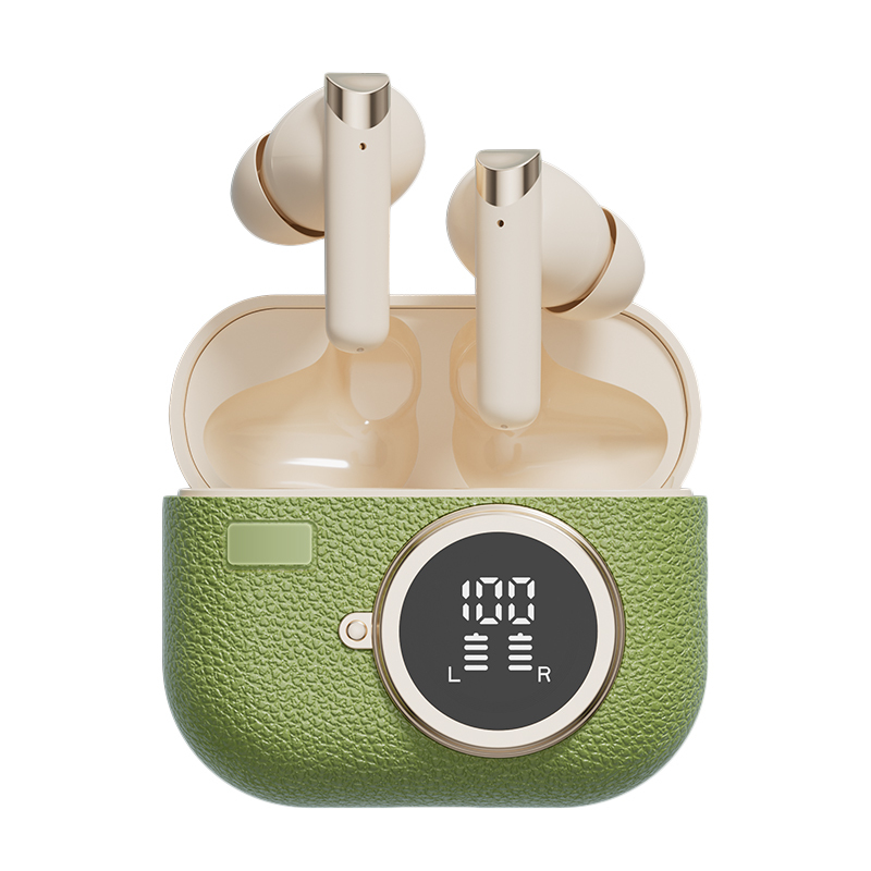 Écouteurs sans fil Bluetooth 5.4 ANC Écouteur F10 haut-parleur 300mAh Casse Type-C Chargement rapide Brun Complexe Vert