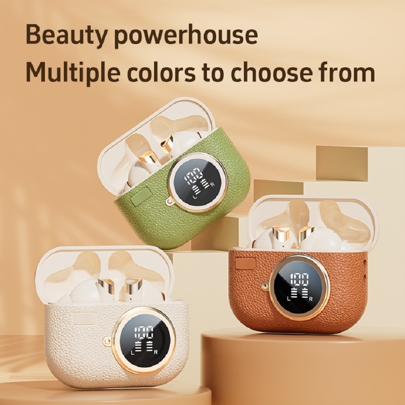 Écouteurs sans fil Bluetooth 5.4 ANC Écouteur F10 haut-parleur 300mAh Casse Type-C Chargement rapide Brun Complexe Vert
