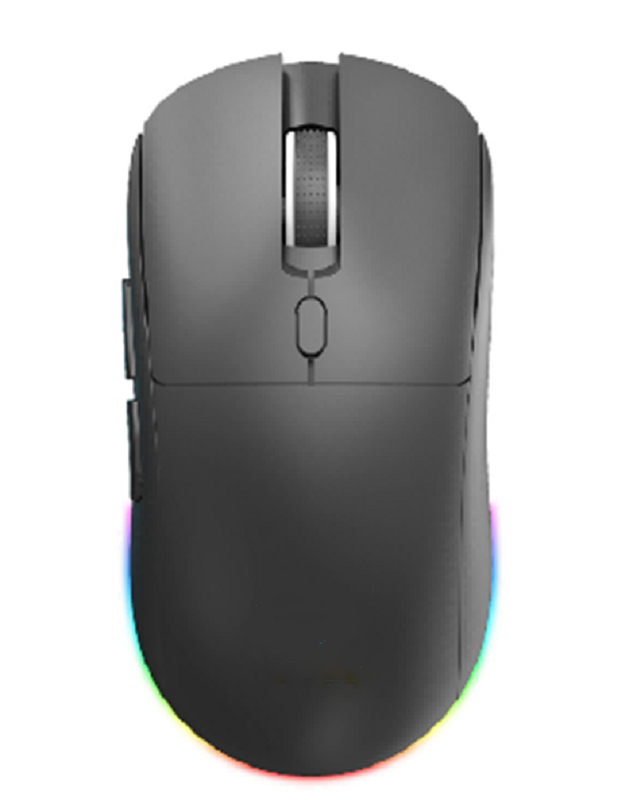 Souris laser 6 boutons 2.4G+Bluetooth double mode 800-1600DPI batterie 500mAh pour employés de bureau et joueurs