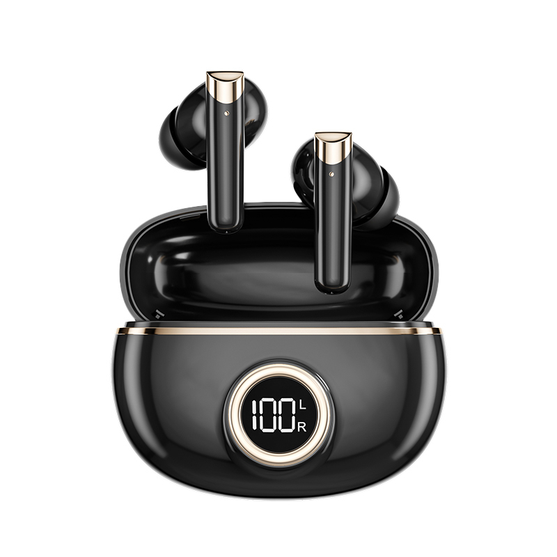 Écouteurs TWS Bluetooth 5.4 plaqués ETEK avec F10, cellule d'écouteur de 25mAh + boîtier de 230mAh (carte de protection), 2-3h de temps de conversation.