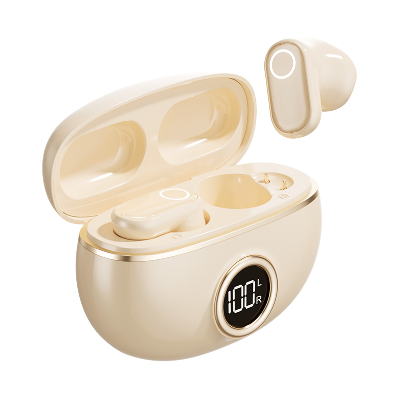 Écouteurs TWS Bluetooth 5.4 plaqués ETEK avec F10, cellule d'écouteur de 25mAh + boîtier de 230mAh (carte de protection), 2-3h de temps de conversation.