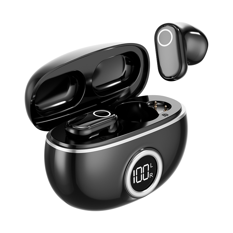 Écouteurs TWS Bluetooth 5.4 plaqués ETEK avec F10, cellule d'écouteur de 25mAh + boîtier de 230mAh (carte de protection), 2-3h de temps de conversation.