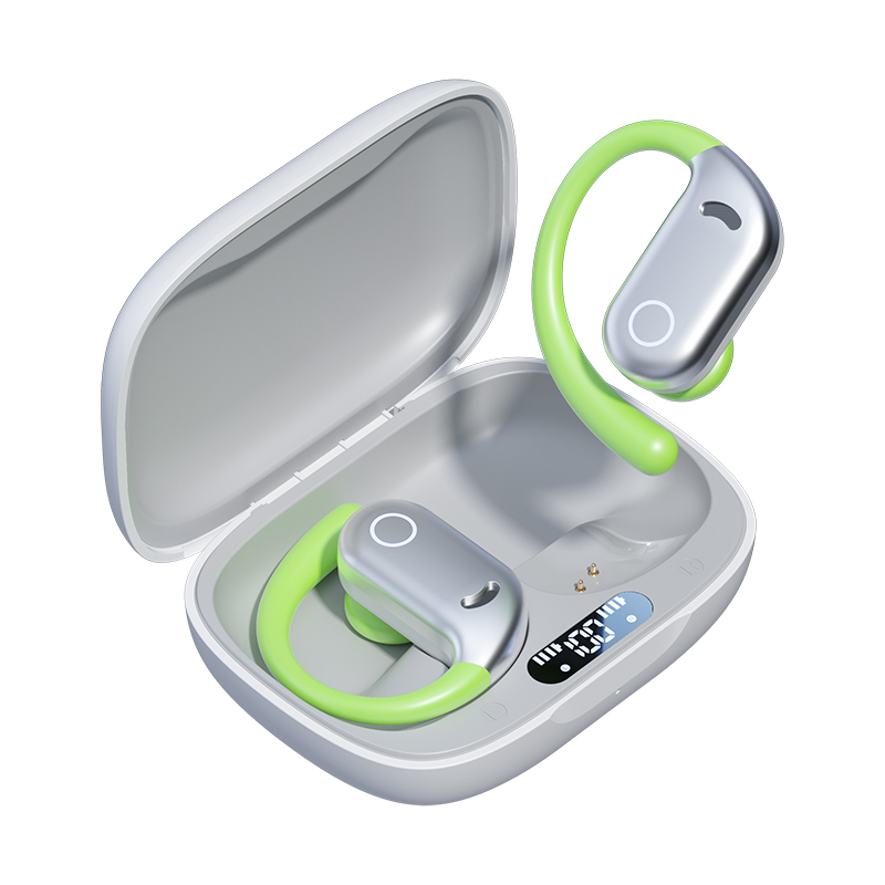 Écouteurs LED étanches ETEK, Bluetooth 5.4, cellule d'écouteur 50mAh + boîtier 300mAh (carte de protection), haut-parleur F14.2