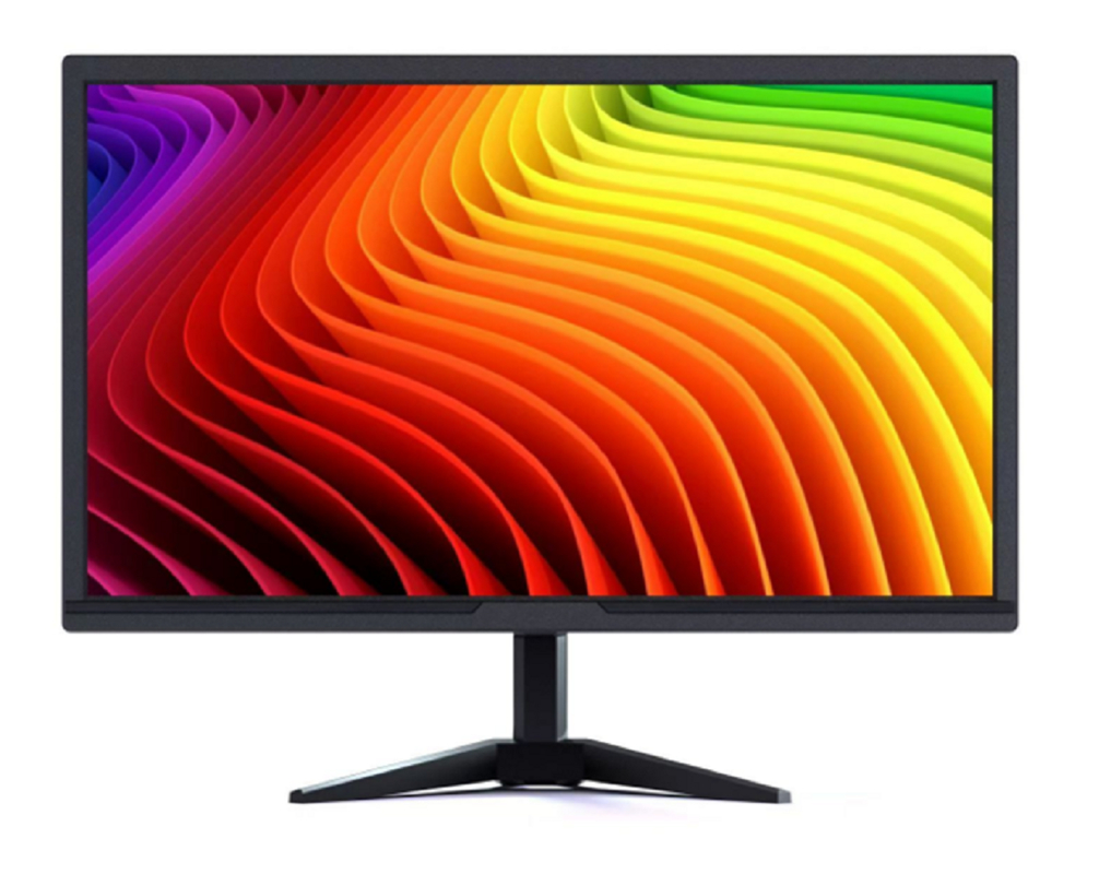 Moniteur LED TFT 27 pouces avec résolution 1920*1080@60Hz, temps de réponse 2ms, format d'image 16/9, ports HDMI + VGA, haut-parleurs 3W*2
