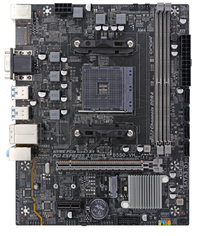 Carte mère Micro-ATX ETEK pour socket AM4 pour processeurs AMD Ryzen, DDR4 double canal 3600MHz, slot PCIe 4.0*16